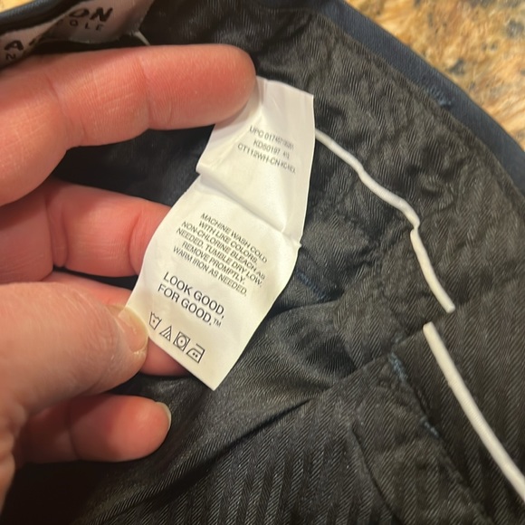 Reaction Kenneth Cole 30W X 32L navy skinny fit flex waistband solid dobby pant - Picture 5 of 7